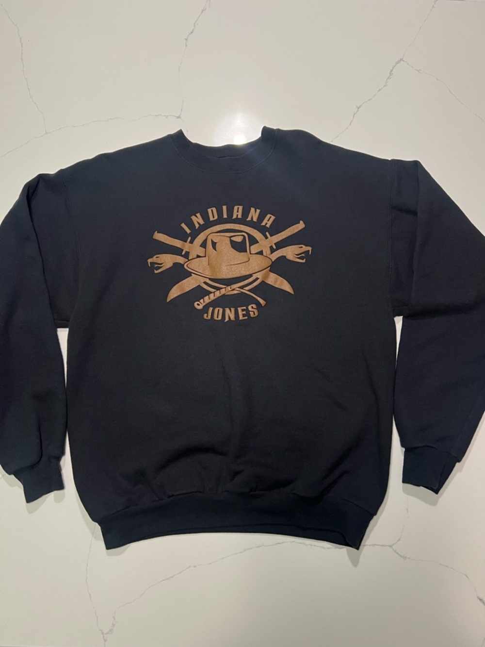 Indiana Jones Black Crew Neck Sweatshirt Size Medium Walt Disney World